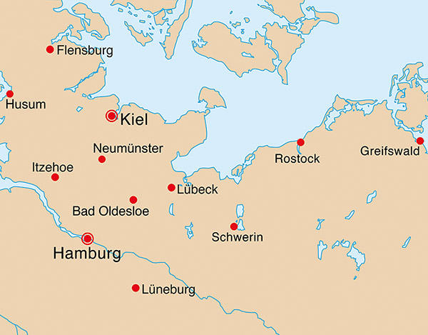 Karte Norddeutschland